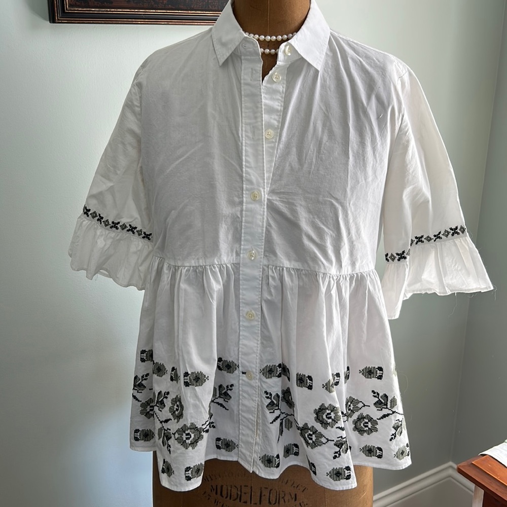 Embroidered kate spade blouse